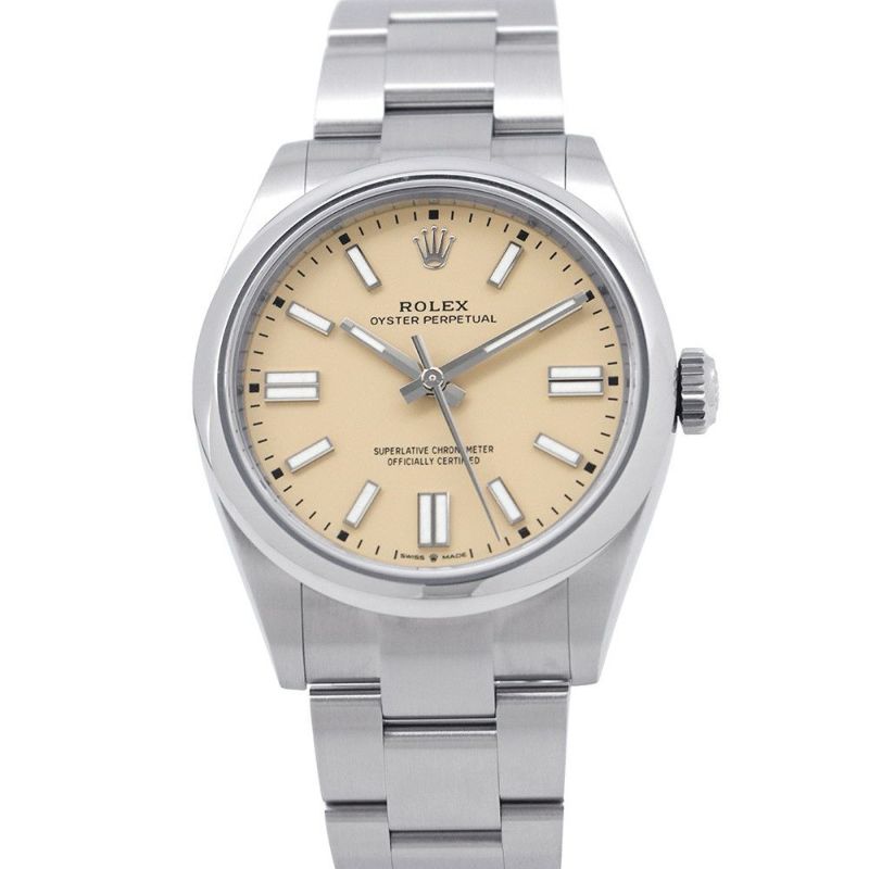 ロレックス オイスターパーペチュアル41 ランダムシリアル ルーレット 134300 ROLEX 腕時計 ベージュ文字盤