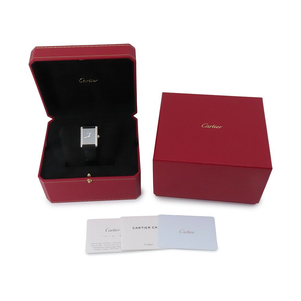 カルティエ タンク マスト ドゥ カルティエ ウォッチ LM WSTA0072 Cartier 腕時計 黒文字盤