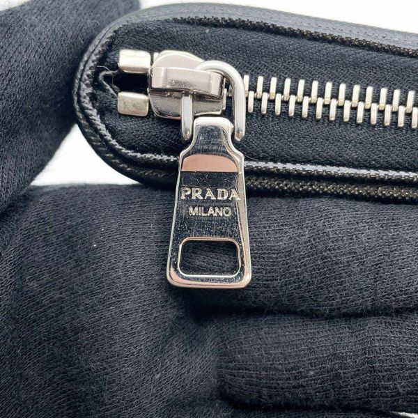 プラダ 長財布 ラウンドファスナー ビジュー スタッズ 1M0506 PRADA 財布 黒