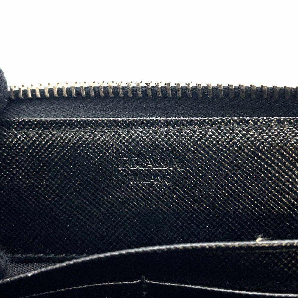 プラダ 長財布 ラウンドファスナー ビジュー スタッズ 1M0506 PRADA 財布 黒