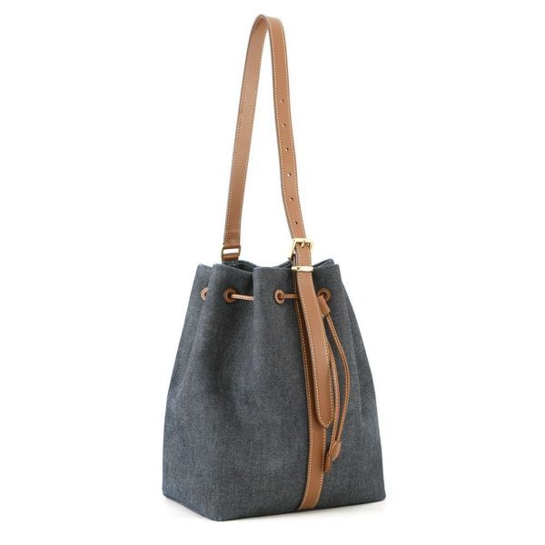 ミュウミュウ ショルダーバッグ バケットバッグ デニム レザー 5BE089 MIUMIU ワンショルダー