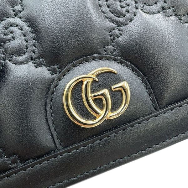 グッチ ショルダーバッグ ミニ GGマトラッセ キルティング レザー 723777 GUCCI ポシェット 黒 2way アウトレット品