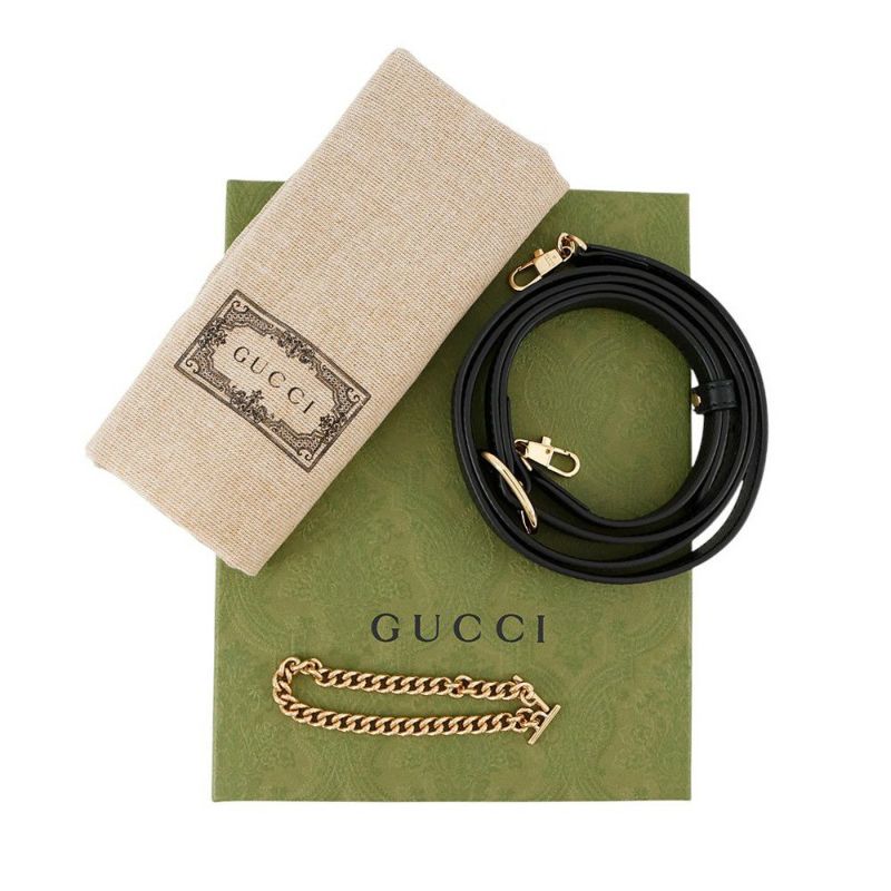 グッチ ショルダーバッグ ミニ GGマトラッセ キルティング レザー 723777 GUCCI ポシェット 黒 2way アウトレット品