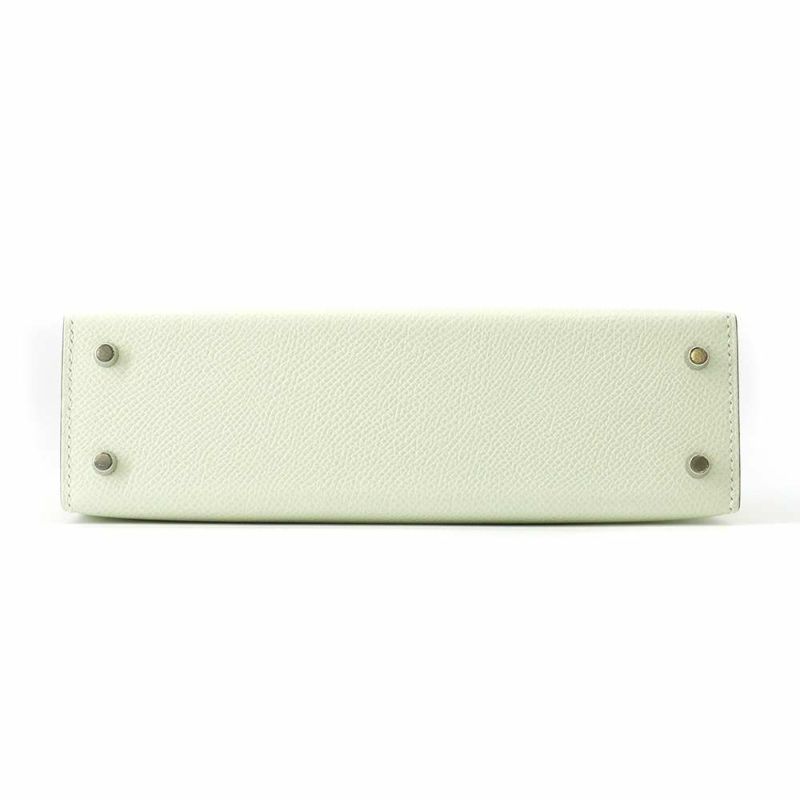 エルメス ハンドバッグ ミニケリードゥ 外縫い ヴェールフィズ/シルバー金具 ヴォーエプソン B刻印