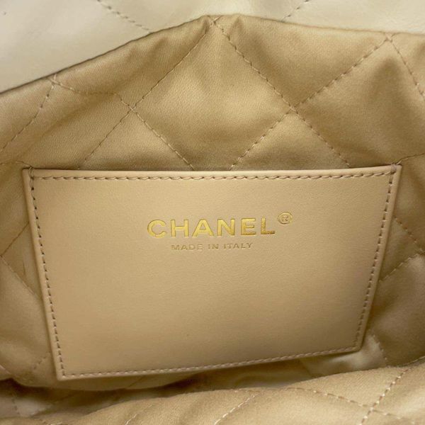 シャネル ハンドバッグ CHANEL 22 ミニ ココマーク シャイニーカーフレザー AS3980 2way 白