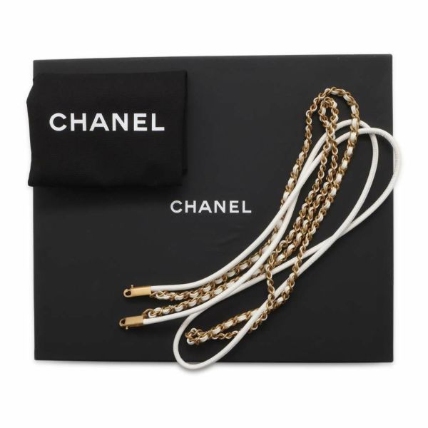 シャネル ハンドバッグ CHANEL 22 ミニ ココマーク シャイニーカーフレザー AS3980 2way 白