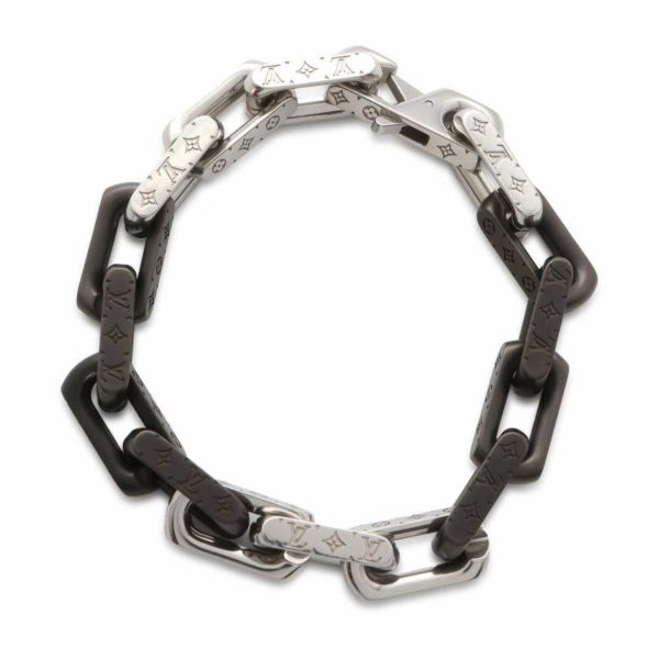 ルイヴィトン ブレスレット モノグラム チェーン サイズL M00687 LOUIS VUITTON アクセサリー 黒