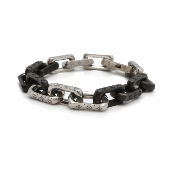 ルイヴィトン ブレスレット モノグラム チェーン サイズL M00687 LOUIS VUITTON アクセサリー 黒