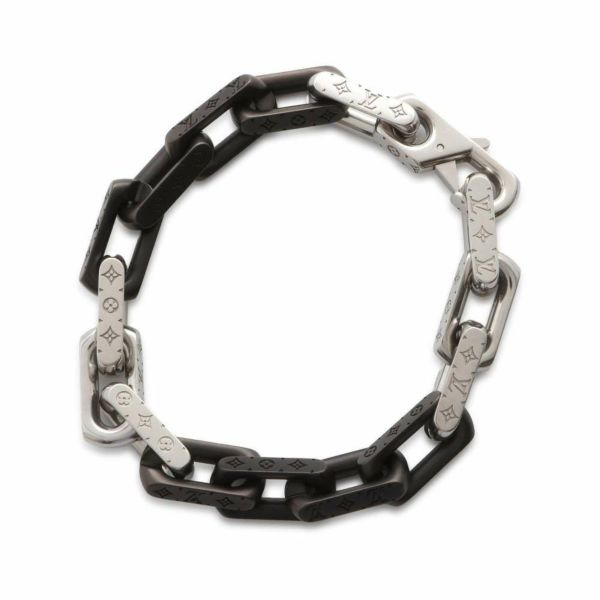 ルイヴィトン ブレスレット モノグラム チェーン サイズL M00687 LOUIS VUITTON アクセサリー 黒