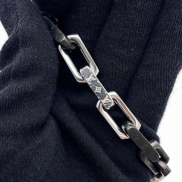 ルイヴィトン ブレスレット モノグラム チェーン サイズL M00687 LOUIS VUITTON アクセサリー 黒