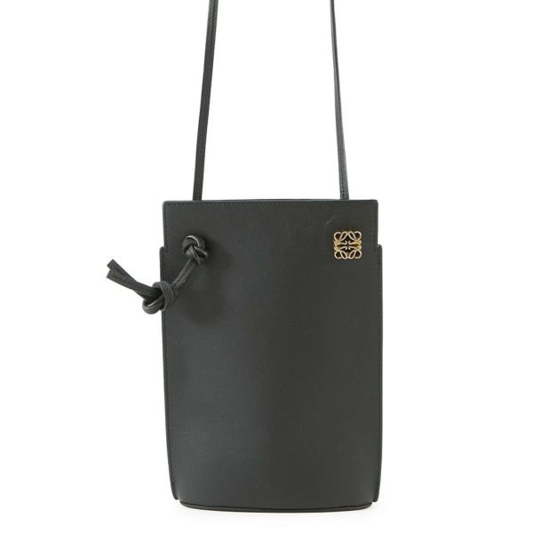 ロエベ ショルダーバッグ ダイスポケット DICE POKET レザー C630R12X01 LOEWE ポシェット 黒