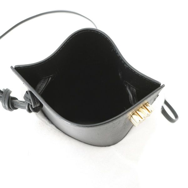 ロエベ ショルダーバッグ ダイスポケット DICE POKET レザー C630R12X01 LOEWE ポシェット 黒