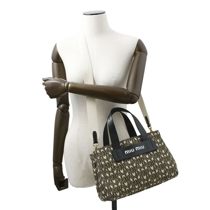 ミュウミュウ ハンドバッグ MIU EVERYWHERE キャンバス 5BA085 Miu Miu 2way 日本限定