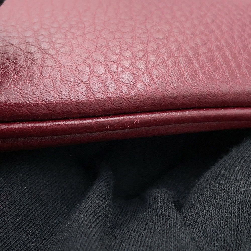 グッチ ショルダーバッグ GUCCI B ミディアム レザー 820169 GUCCI 2way ボルドー