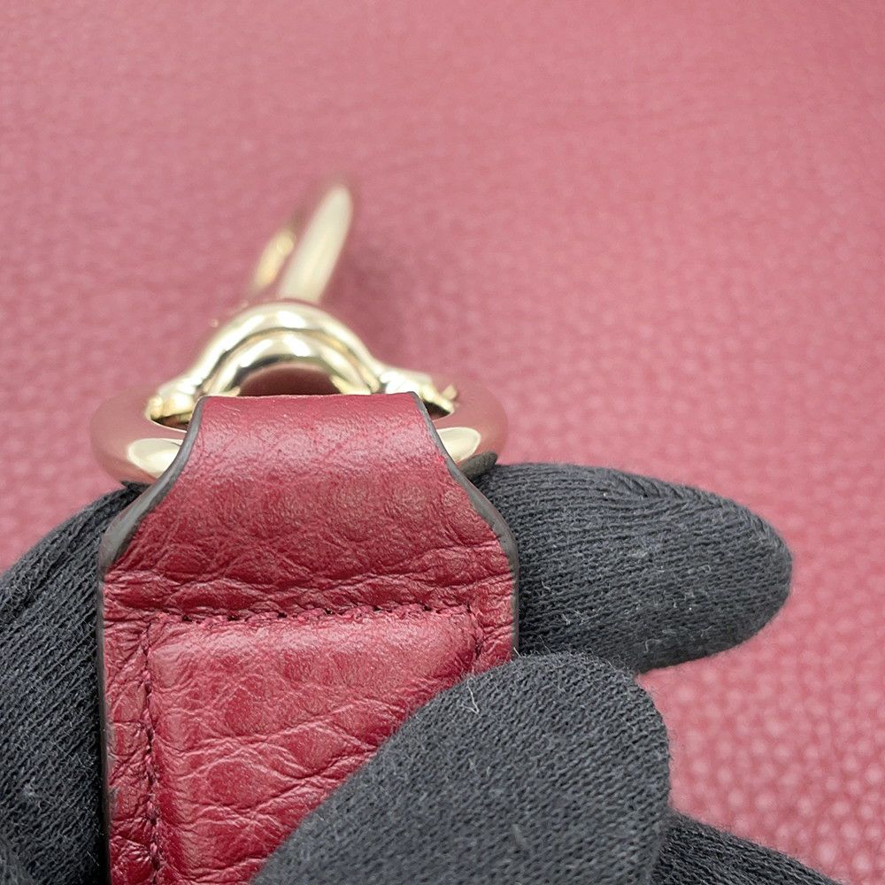 グッチ ショルダーバッグ GUCCI B ミディアム レザー 820169 GUCCI 2way ボルドー