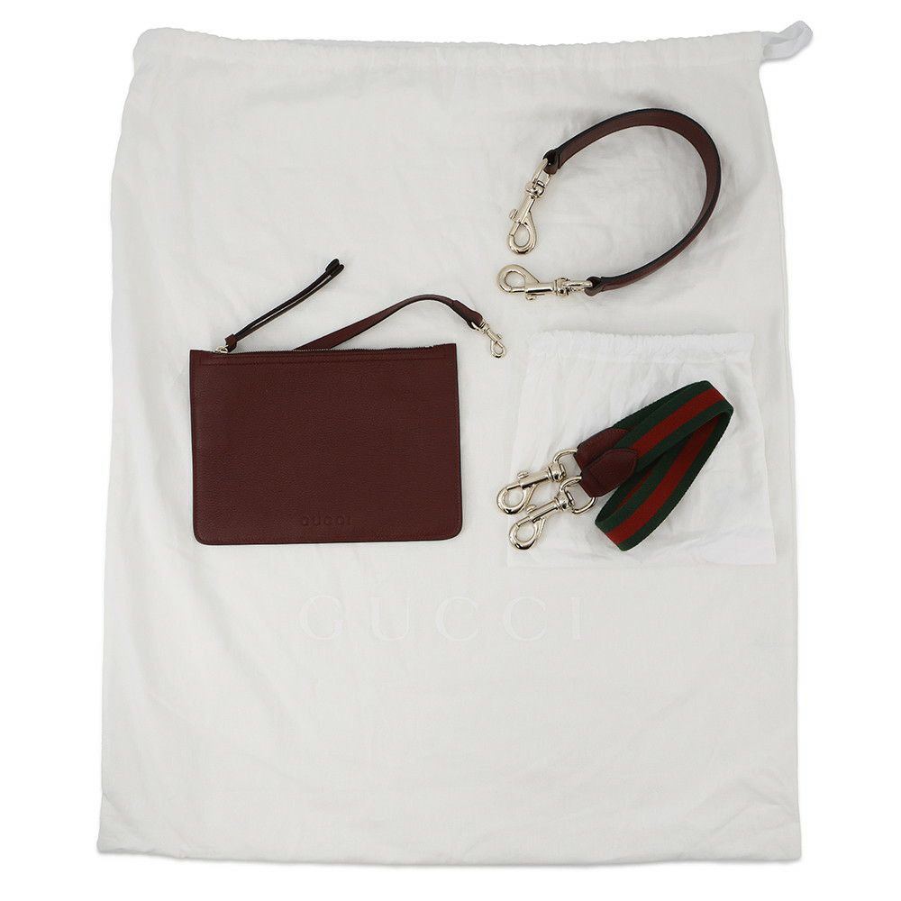 グッチ ショルダーバッグ GUCCI B ミディアム レザー 820169 GUCCI 2way ボルドー