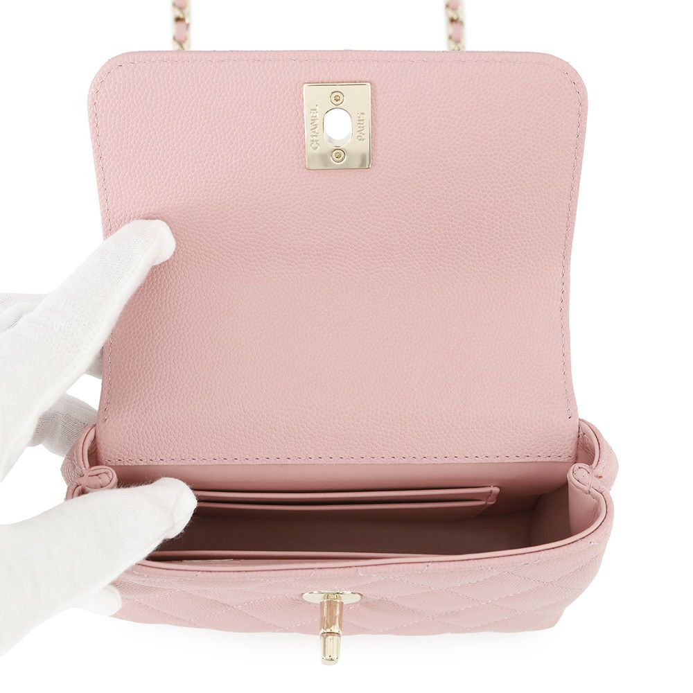 シャネル ハンドバッグ マトラッセ ココハンドル ミニミニ キャビアスキン AP4244 2wayチェーンショルダー