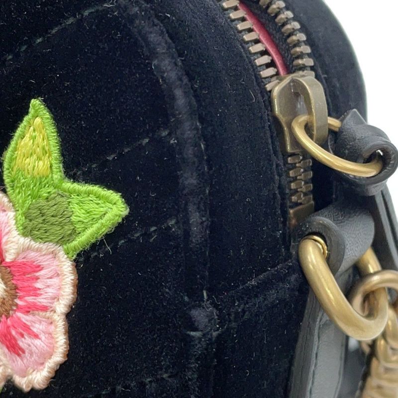 グッチ ショルダーバッグ GGマーモント バンビ ベロア 447632 GUCCI 黒