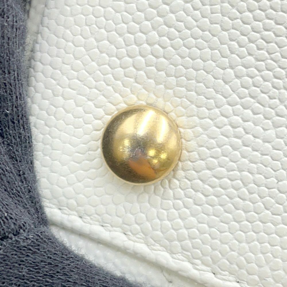 シャネル ハンドバッグ マトラッセ ココマーク ココハンドル キャビアスキン A92990 CHANEL 2way 白