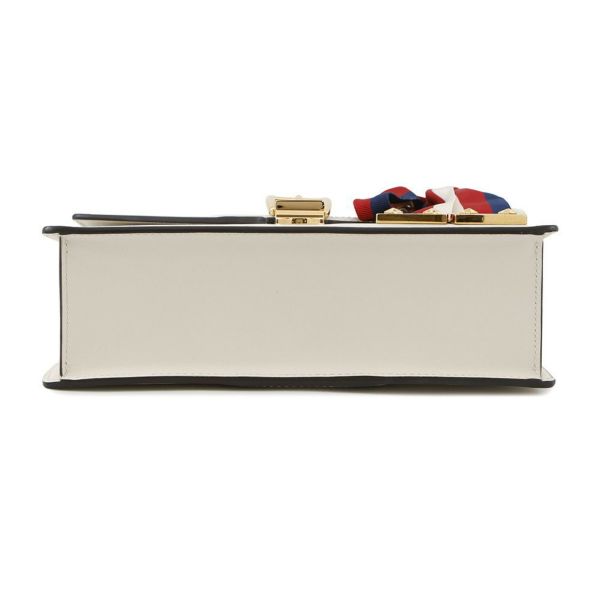 グッチ ショルダーバッグ シルヴィ レザー 421882 GUCCI 2way リボン 白