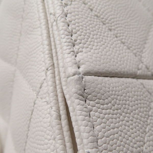 シャネル チェーンショルダーバッグ CHANEL25 スモール キャビアスキン AS5293 CHANEL バッグ 白