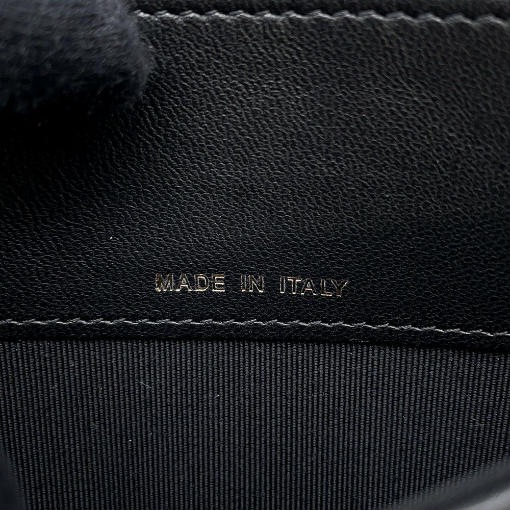 シャネル コインケース マトラッセ フラップ ウォレット ラムスキン CHANEL 財布 黒