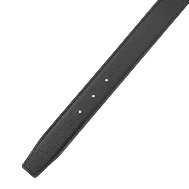 エルメス ベルト パナッシュ ブラック/ショコラ/ゴールド金具 ボックスカーフ/トゴ W刻印 サイズ75 メンズ 黒