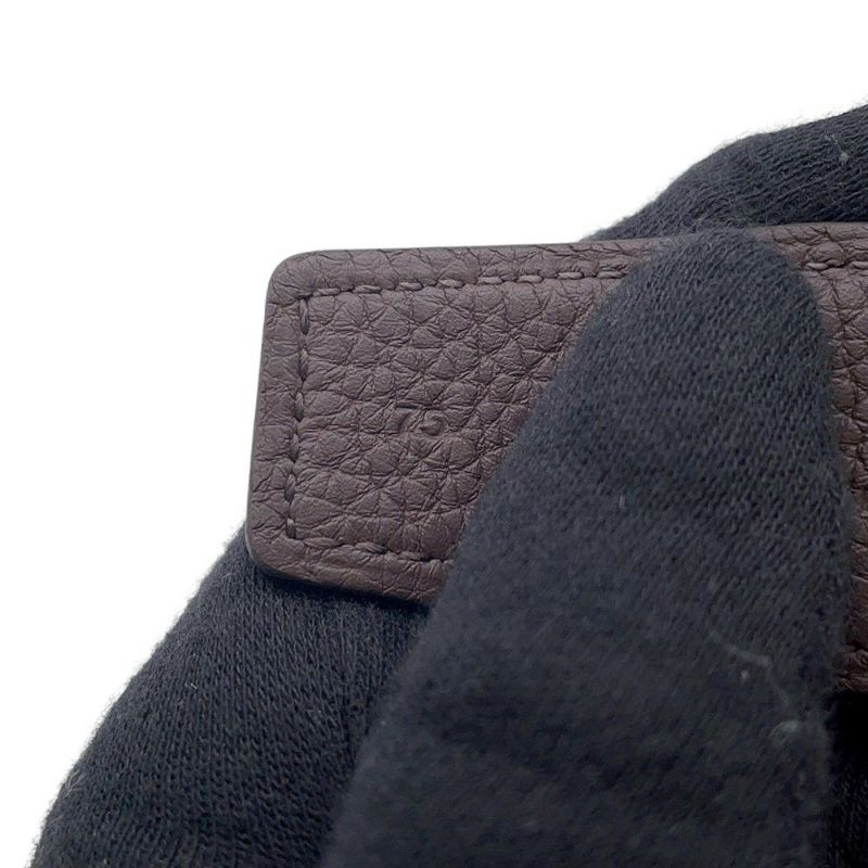 エルメス ベルト パナッシュ ブラック/ショコラ/ゴールド金具 ボックスカーフ/トゴ W刻印 サイズ75 メンズ 黒