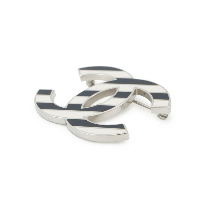 シャネル ブローチ ココマーク ボーダー 16S CHANEL アクセサリー