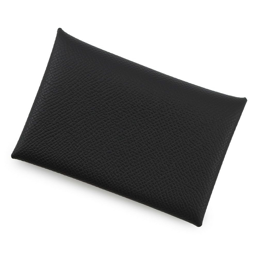 エルメス カードケース カルヴィ ブラック エプソン B刻印 HERMES 名刺入れ 黒