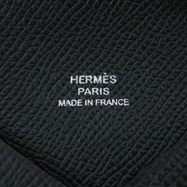 エルメス カードケース カルヴィ ブラック エプソン B刻印 HERMES 名刺入れ 黒