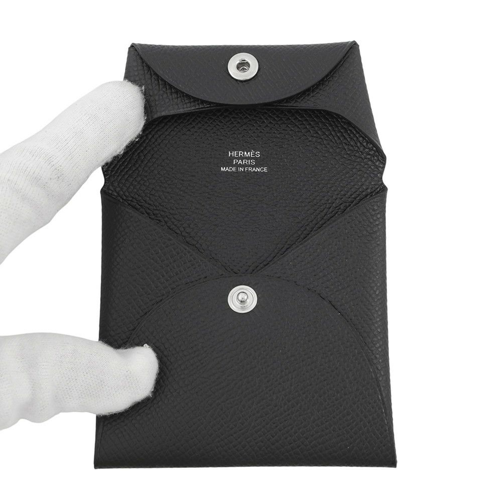 エルメス コインケース バスティア ブラック エプソン B刻印 HERMES 小銭入れ 黒