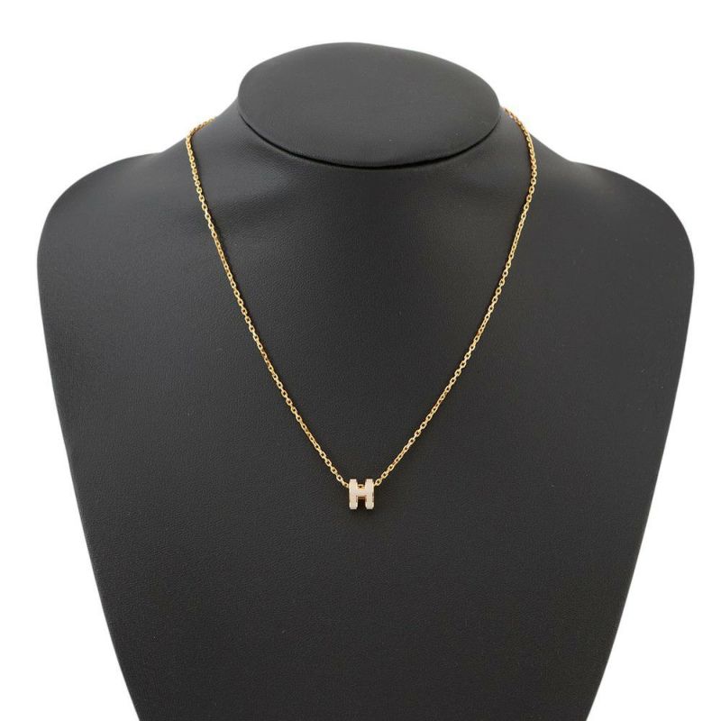 エルメス ネックレス ミニ・ポップアッシュ マロングラッセ/ゴールド金具 アクセサリー ポップH