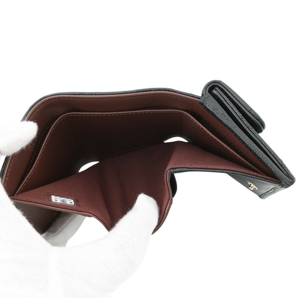 シャネル 三つ折り財布 マトラッセ ココマーク クラシック スモール フラップ ウォレット AP0230 CHANEL 財布 黒