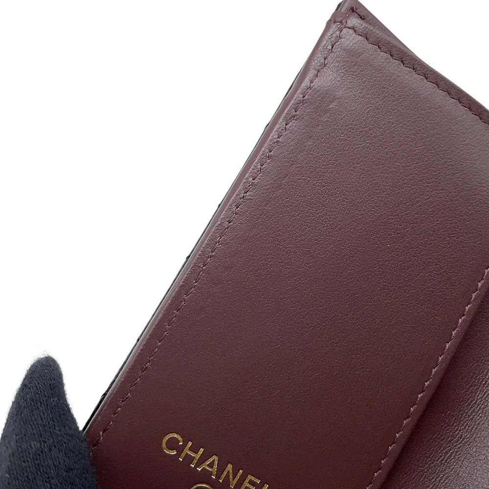 シャネル 三つ折り財布 マトラッセ ココマーク クラシック スモール フラップ ウォレット AP0230 CHANEL 財布 黒