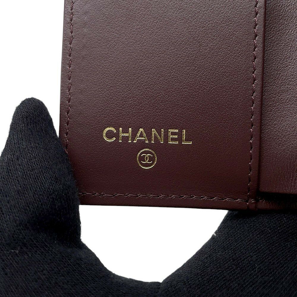 シャネル 三つ折り財布 マトラッセ ココマーク クラシック スモール フラップ ウォレット AP0230 CHANEL 財布 黒