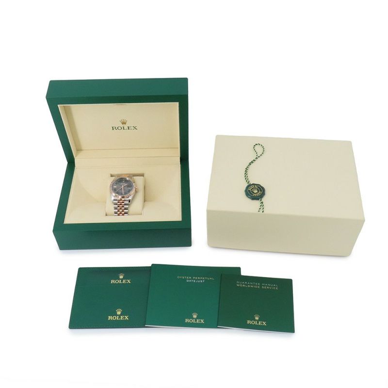 ロレックス デイトジャスト 36 オイスター パーペチュアル デイト 126231 スレート文字盤 ローマン