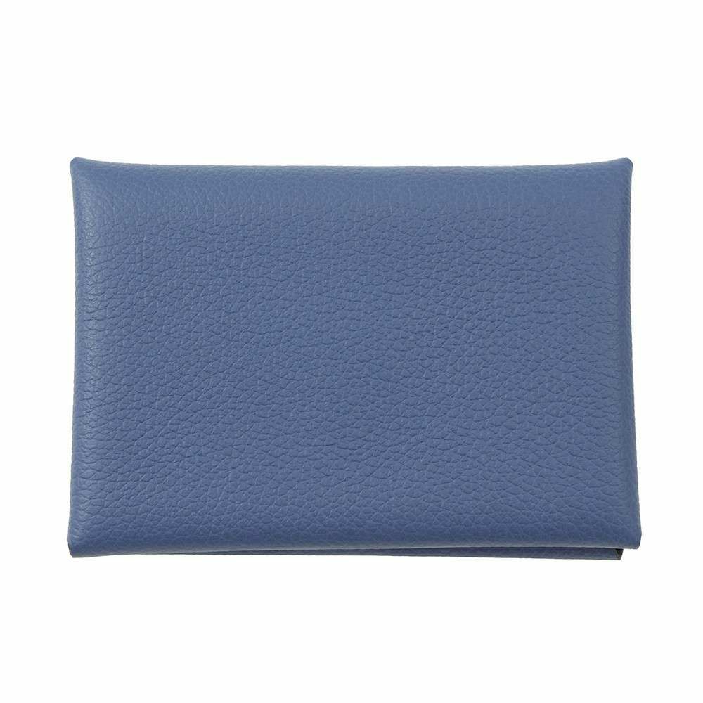 エルメス コインケース カルヴィ デュオ ブルーアガット/シルバー金具 エバーカラー K刻印