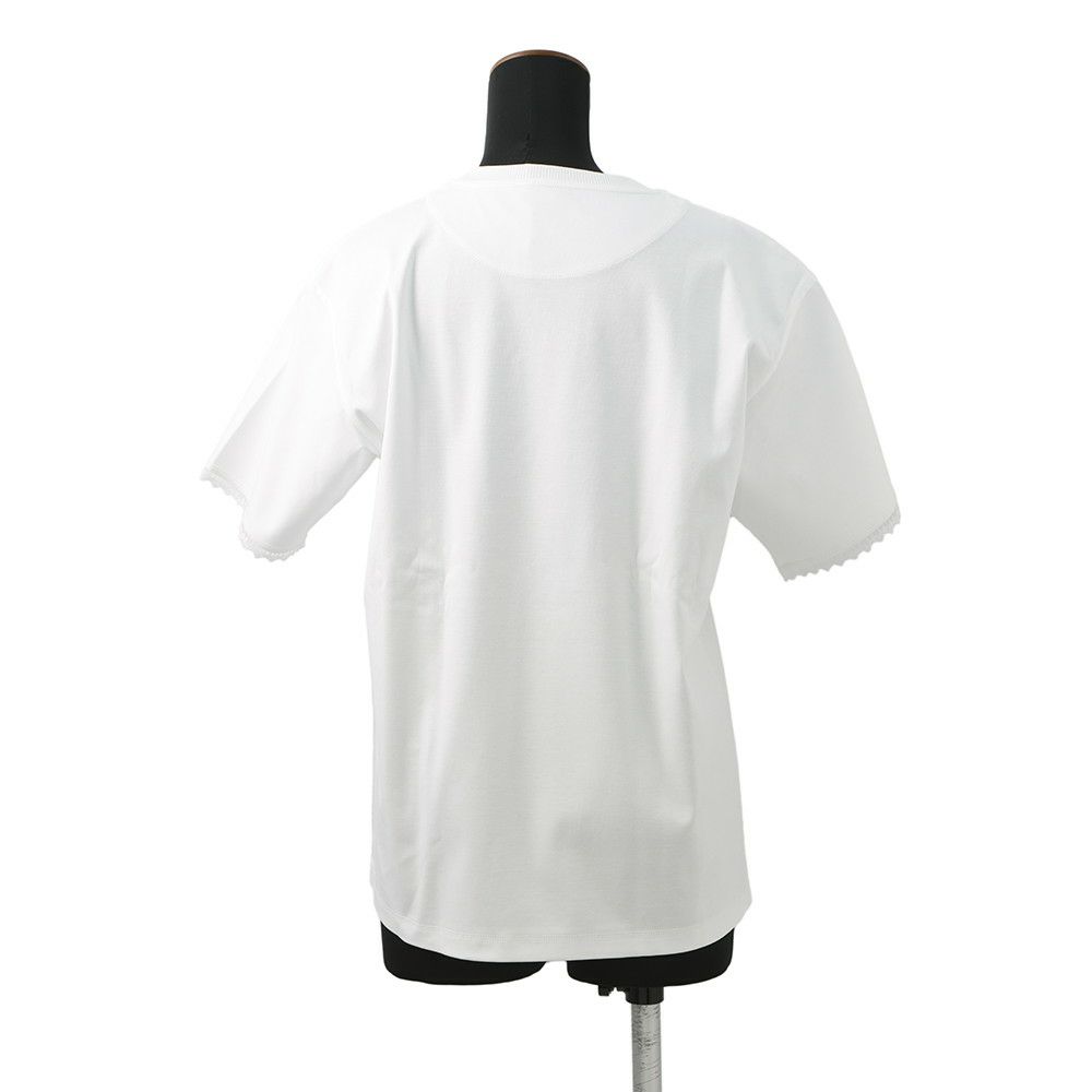 エルメス Tシャツ パルフロワ 刺繍入り マキシシャツ レディースサイズ36 HERMES トップス 白