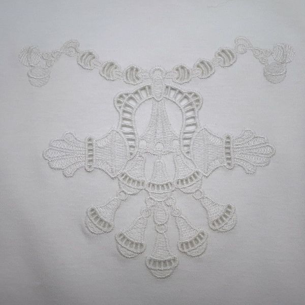 エルメス Tシャツ パルフロワ 刺繍入り マキシシャツ レディースサイズ36 HERMES トップス 白