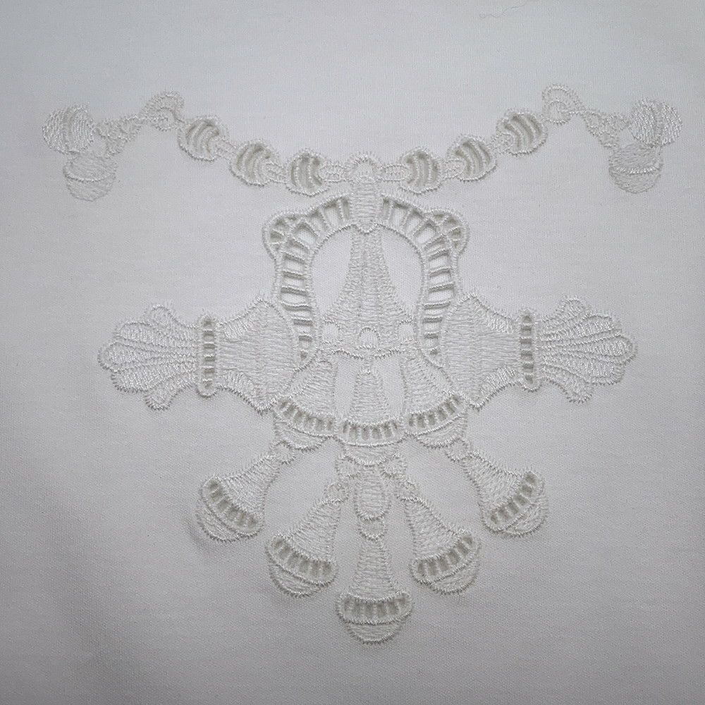 エルメス Tシャツ パルフロワ 刺繍入り マキシシャツ レディースサイズ36 HERMES トップス 白