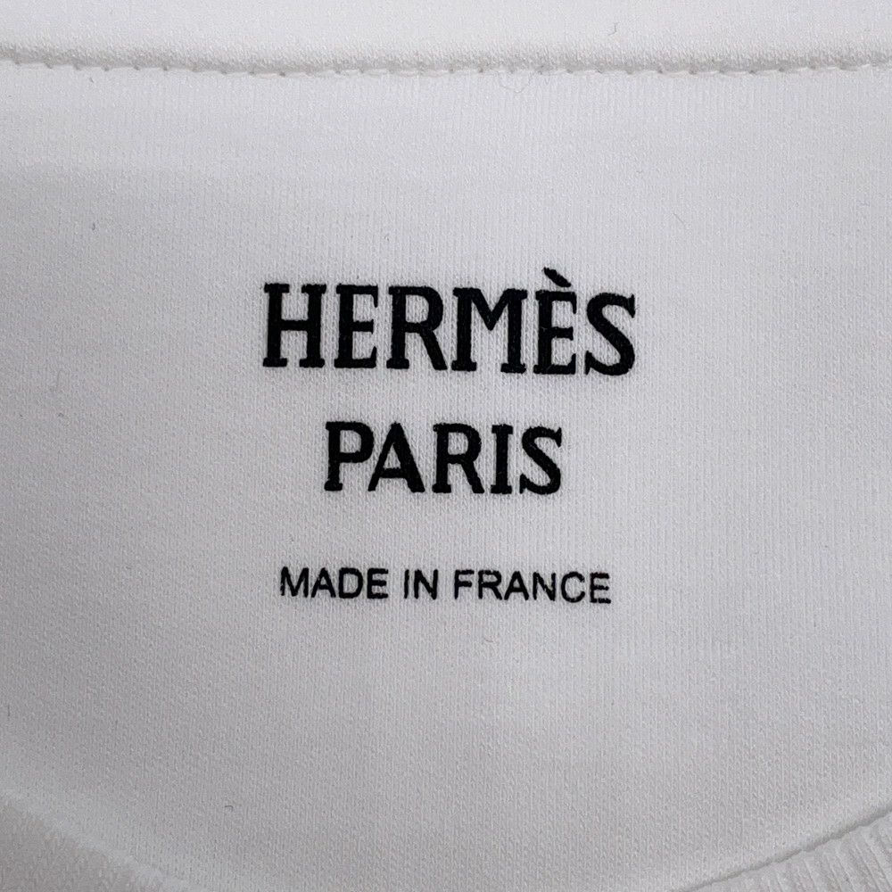 エルメス Tシャツ パルフロワ 刺繍入り マキシシャツ レディースサイズ36 HERMES トップス 白
