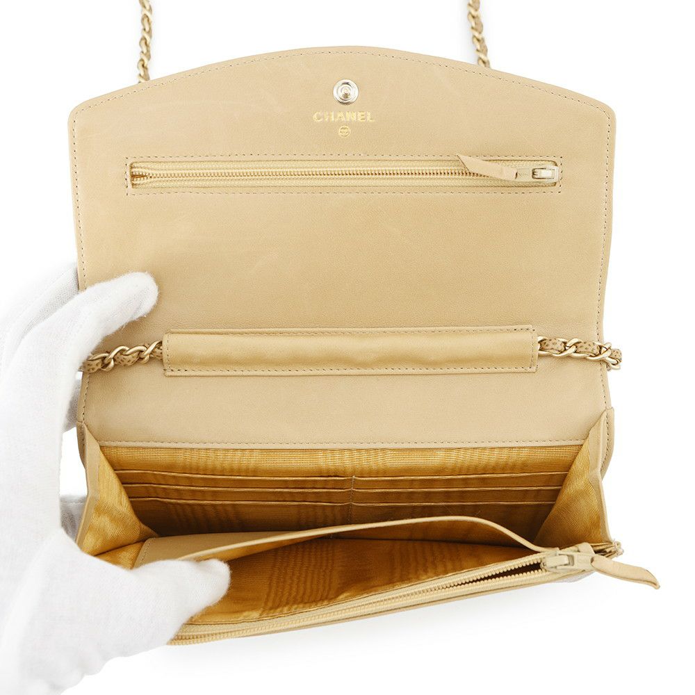シャネル チェーンショルダーウォレット デカココ キャビアスキン A13509 CHANEL 財布