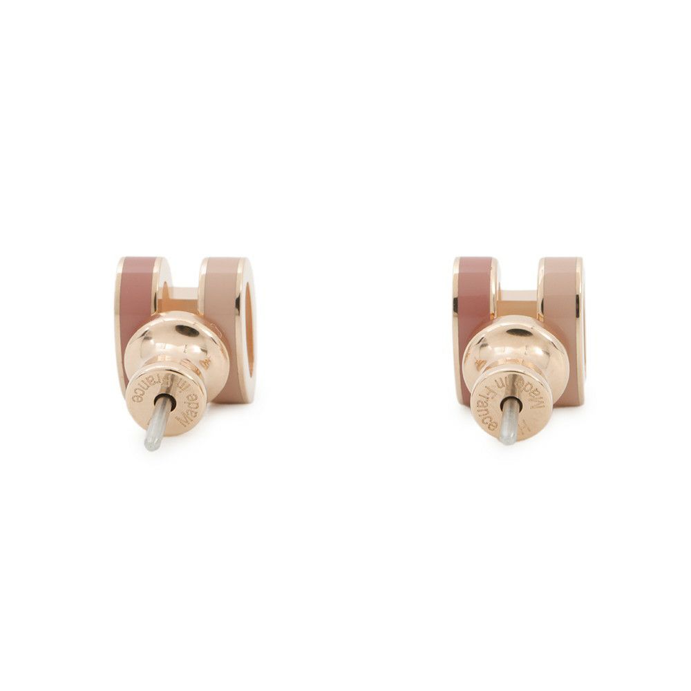 エルメス ピアス ミニ・ポップアッシュ バイカラーボーテ/ピンクゴールド金具 HERMES アクセサリー