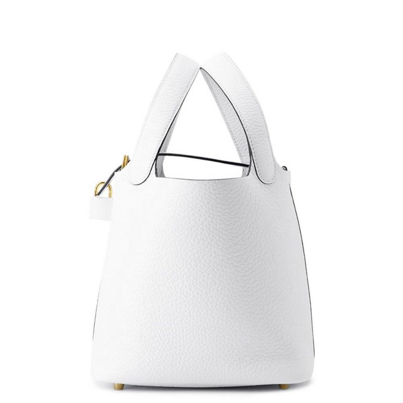エルメス ハンドバッグ ピコタンロックPM ニューホワイト/ゴールド金具 トリヨンクレマンス K刻印 HERMES トートバッグ 白