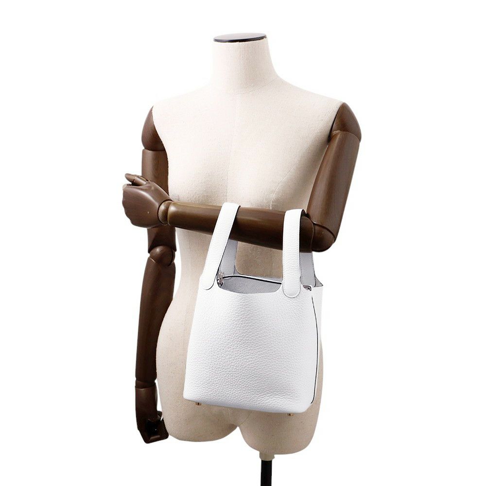 エルメス ハンドバッグ ピコタンロックPM ニューホワイト/ゴールド金具 トリヨンクレマンス K刻印 HERMES トートバッグ 白