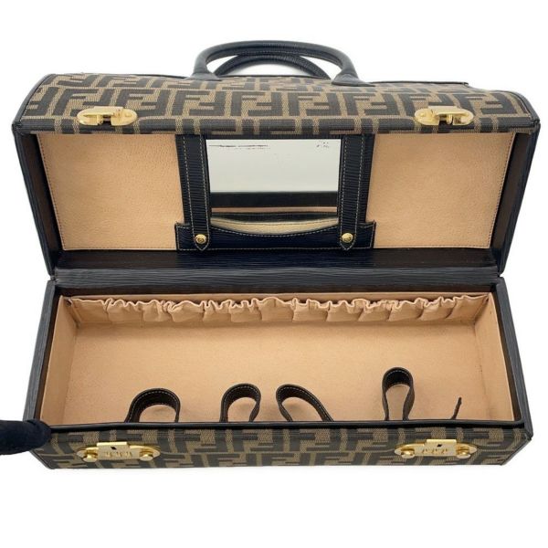 フェンディ ハンドバッグ ズッカ柄 バニティバッグ キャンバス FENDI 2way