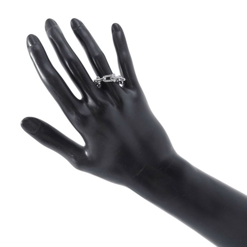 ティファニー リング ハードウェア スモール リンク リング ダイヤモンド 計0.26ct K18WG サイズ約12号 72669290 Tiffany&Co. 指輪