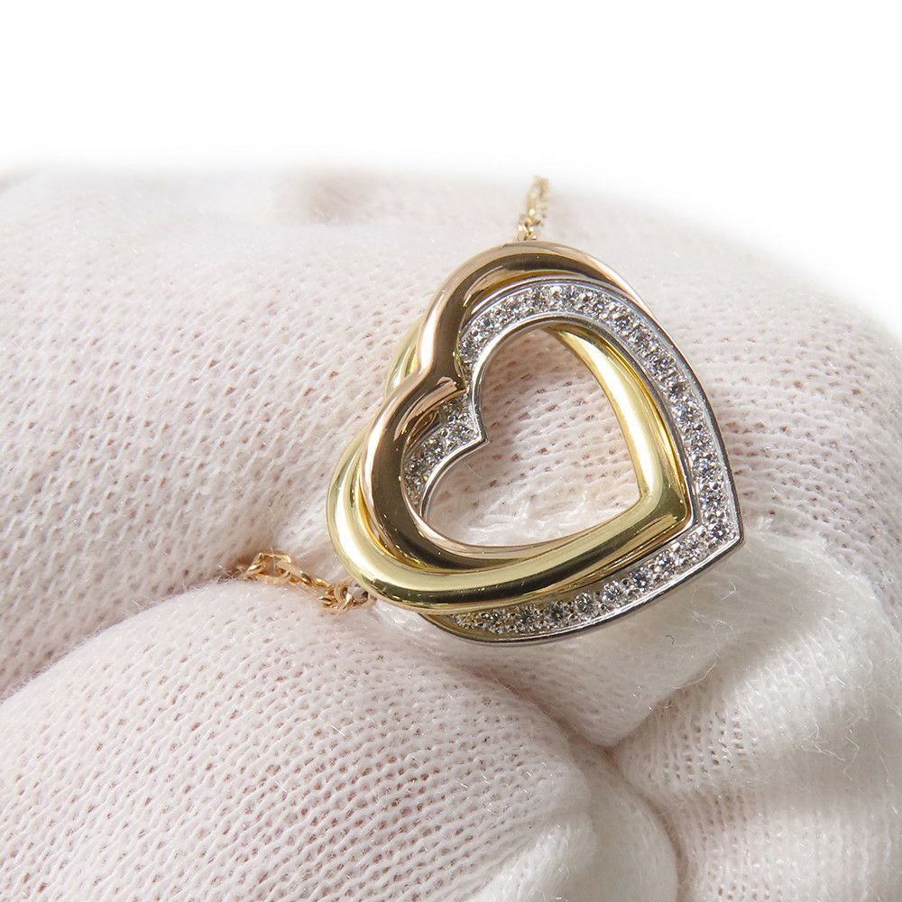 カルティエ ネックレス トリニティ ハート ダイヤモンド K18YG/K18PG/K18WG B7061200 Cartier ペンダント