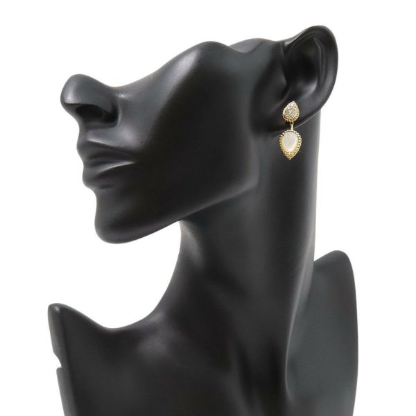 ブシュロン ピアス セルパンボエム 2モチーフ スタッズ マザーオブパール 1P 1.50ct/1P 1.50ct ダイヤ 8P 計0.16ct/8P 計0.16ct K18YG